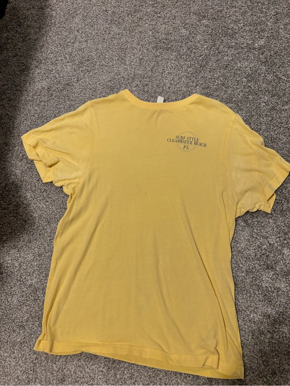 surf style Yellow Clearwater Beach Graphic Tee